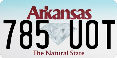 AR license plate 785UOT