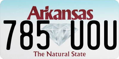 AR license plate 785UOU