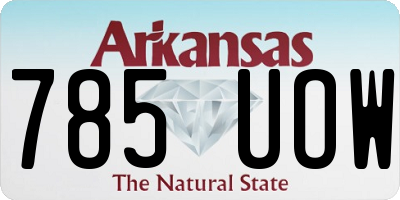 AR license plate 785UOW
