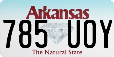AR license plate 785UOY