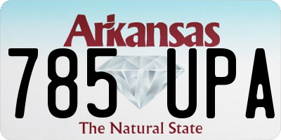 AR license plate 785UPA