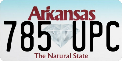 AR license plate 785UPC