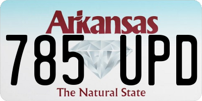 AR license plate 785UPD