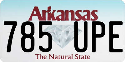 AR license plate 785UPE
