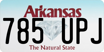 AR license plate 785UPJ