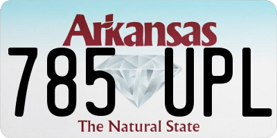 AR license plate 785UPL