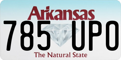 AR license plate 785UPO