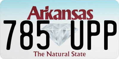 AR license plate 785UPP