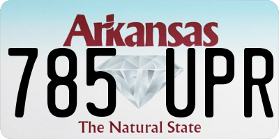 AR license plate 785UPR
