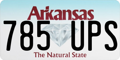 AR license plate 785UPS
