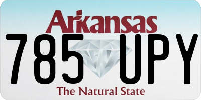 AR license plate 785UPY