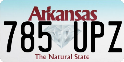 AR license plate 785UPZ