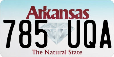 AR license plate 785UQA