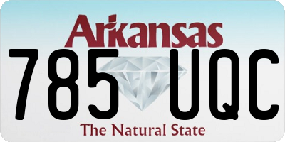 AR license plate 785UQC