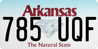 AR license plate 785UQF
