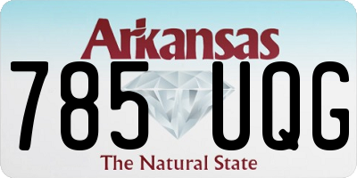 AR license plate 785UQG