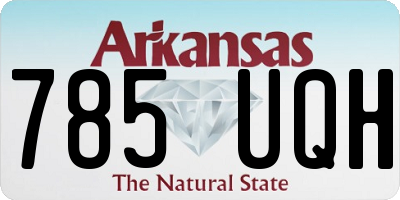 AR license plate 785UQH