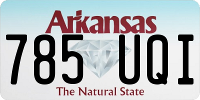 AR license plate 785UQI