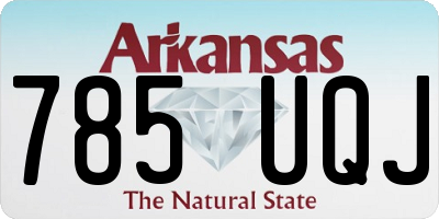 AR license plate 785UQJ