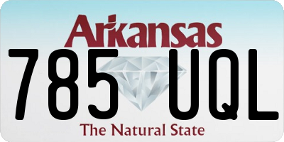 AR license plate 785UQL
