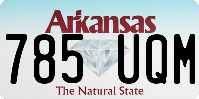 AR license plate 785UQM
