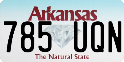 AR license plate 785UQN