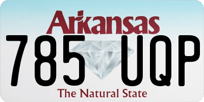 AR license plate 785UQP