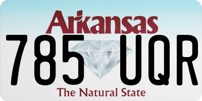AR license plate 785UQR