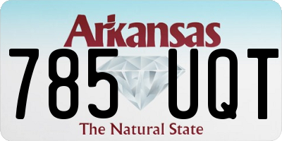 AR license plate 785UQT