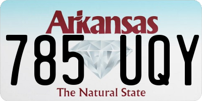 AR license plate 785UQY