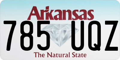 AR license plate 785UQZ