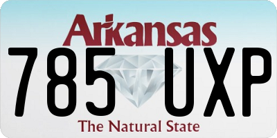 AR license plate 785UXP