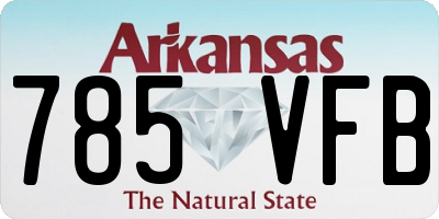 AR license plate 785VFB