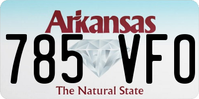 AR license plate 785VFO