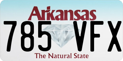 AR license plate 785VFX