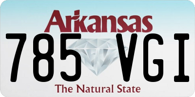 AR license plate 785VGI