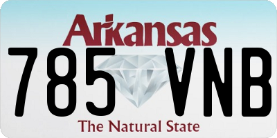 AR license plate 785VNB