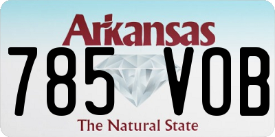 AR license plate 785VOB