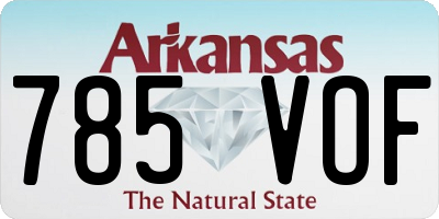 AR license plate 785VOF