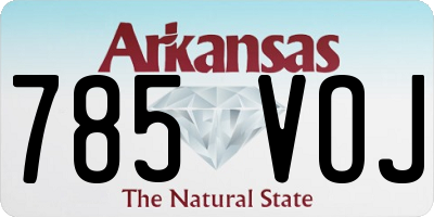 AR license plate 785VOJ