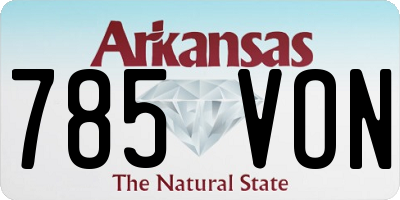 AR license plate 785VON