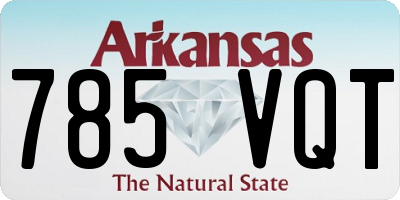 AR license plate 785VQT