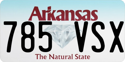 AR license plate 785VSX