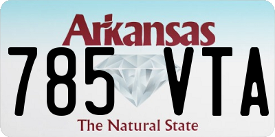 AR license plate 785VTA