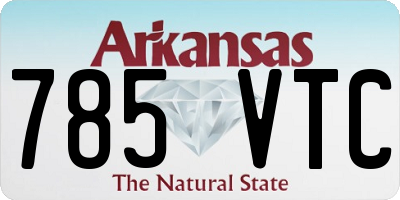 AR license plate 785VTC