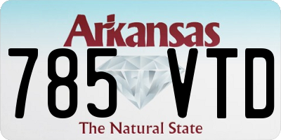AR license plate 785VTD