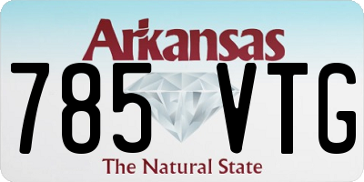 AR license plate 785VTG