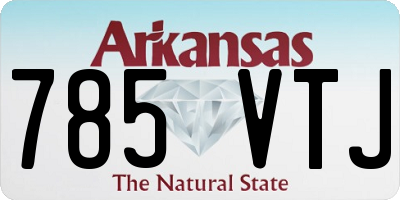 AR license plate 785VTJ