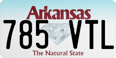 AR license plate 785VTL