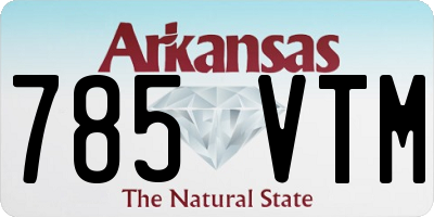 AR license plate 785VTM